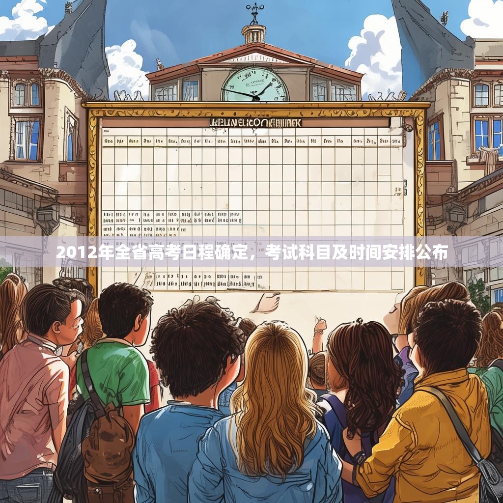 2012年全省高考日程確定，考試科目及時間安排公布